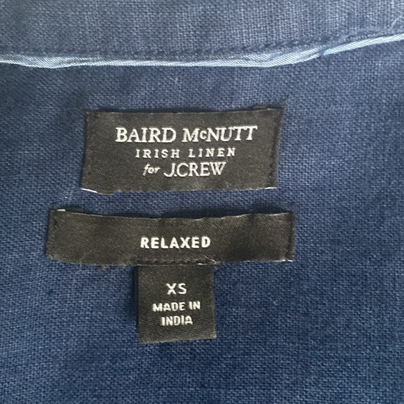 J. Crew Relaxed-fit short-sleeve Baird McNutt Irish linen shirt Navy XS - Picture 4 of 4